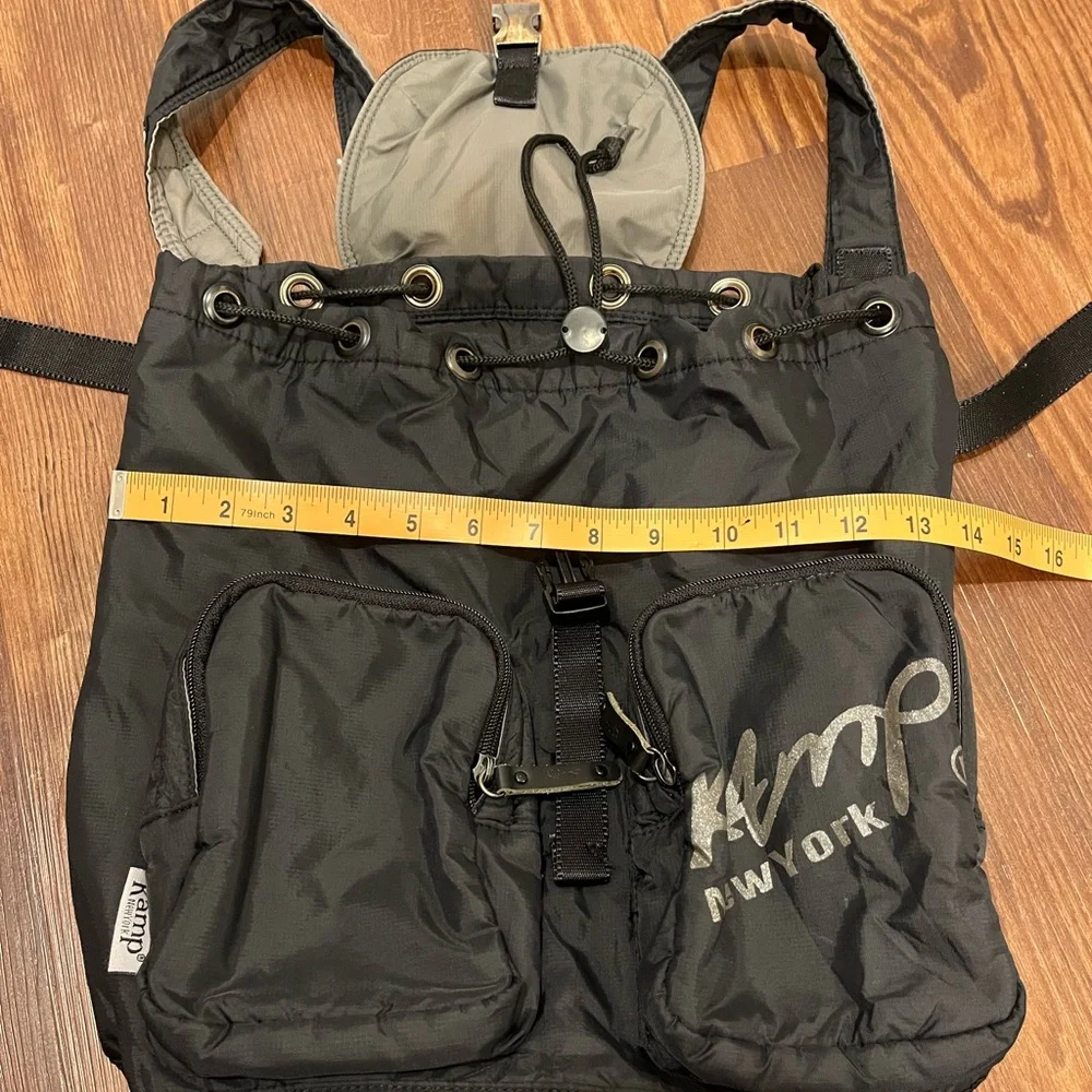 Kamp New York Black Nylon Backpack. - Picture 9 of 12